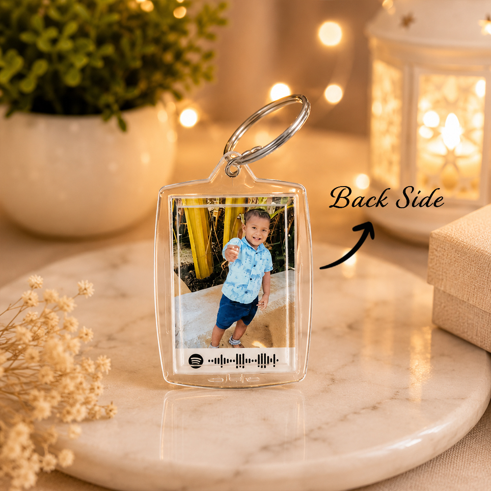 Personalized Double-Sided Photo Insert Keychain