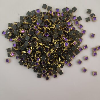 Kundan Stone - Purple Square