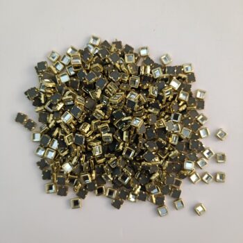 Kundan Stone - White Square