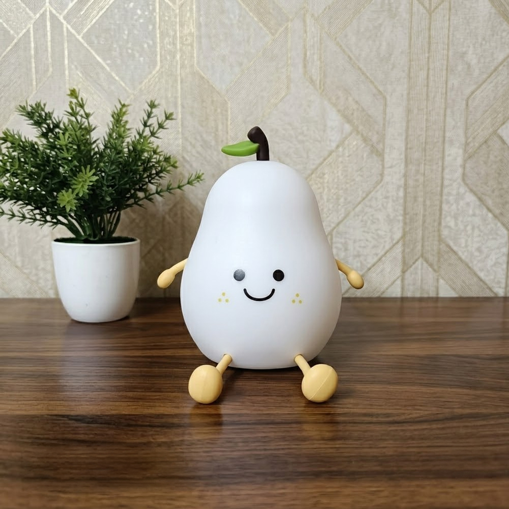 PearGlow Silicone Night Lamp