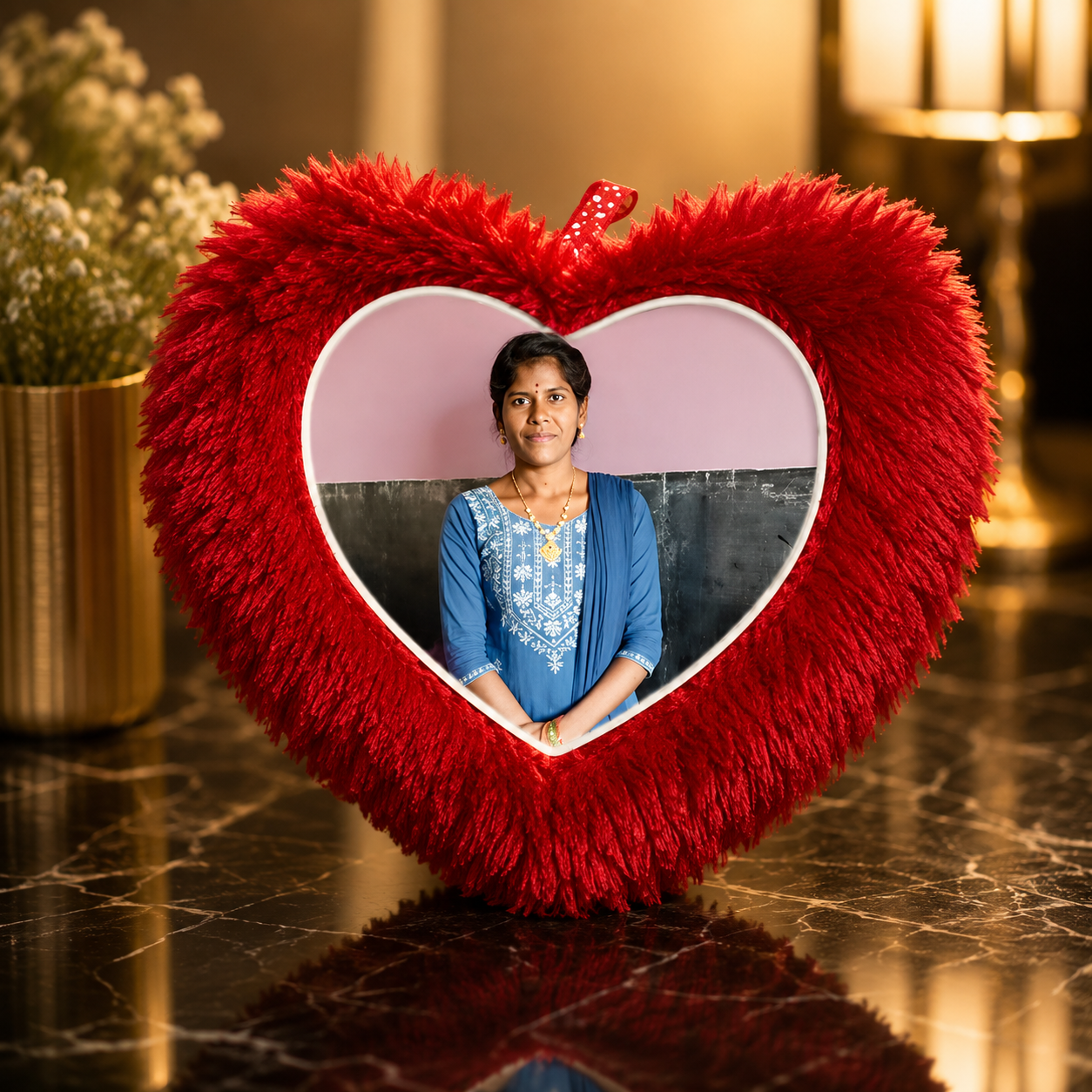 Heart Fur Photo Pillow