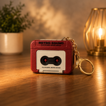 Retro Tape Recorder Keychain